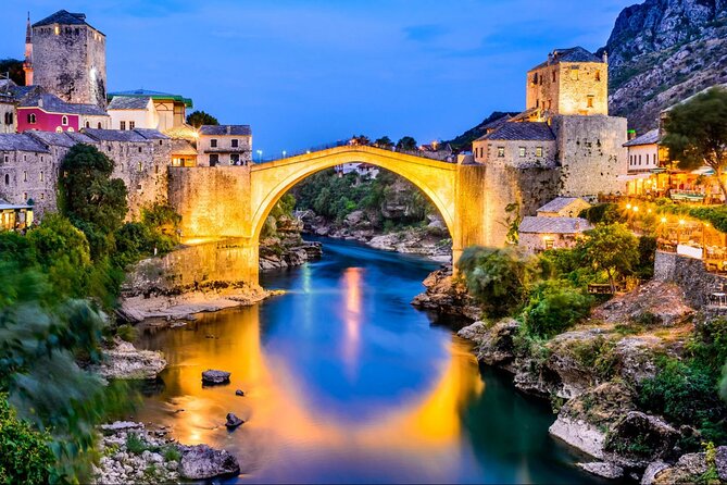 Bosnia Day Trip: Mostar and Kravice Waterfalls by Luxury Minibus - Mostar’s Old Bridge and the 40-minute walking tour