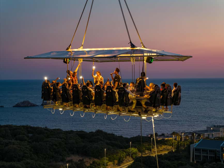 Dinner in the Sky Dubrovnik - Rising above Dubrovnik at sunset