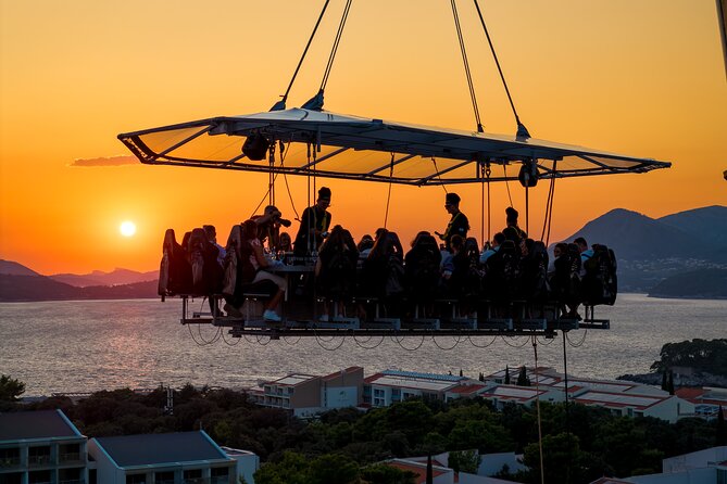 Dinner in the Sky Dubrovnik - Dine 50m above ground - Choosing between lunch, sunset, and the Croatian tasting menu