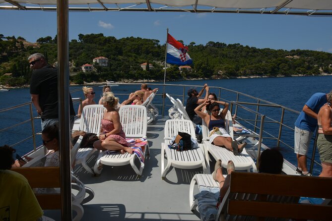Dubrovnik: 3 Islands Boat Tour with Lunch & drinks(FR, ES, EN) - Šipan, olive trees and a quick swim