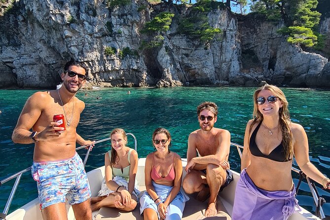 Dubrovnik Blue Cave, Green Caves, Sandy Beach, Old Town Panorama - The Old Town and Lokrum view from offshore
