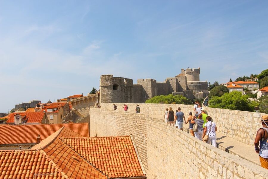 Dubrovnik City Walls Walking Tour - Climbing from Pile Gate to the medieval ramparts