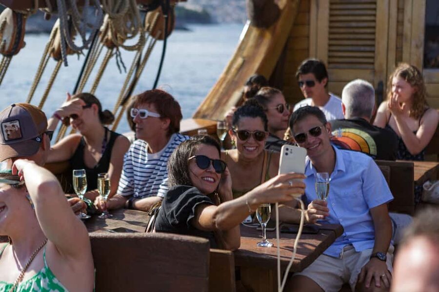 Dubrovnik: Galleon Sunset Cruise with a Live Guide & Drink - A wooden galleon in Dubrovnik’s Old Town port