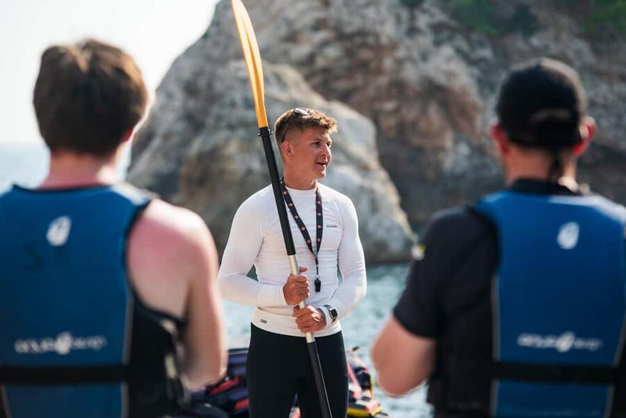 Dubrovnik: Guided Sea Kayaking and Snorkeling Tour - Lokrum Island from the water