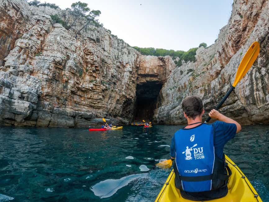 Dubrovnik: Guided Sunset Sea Kayaking with Snacks and Wine - Along the coast toward Lokrum Island