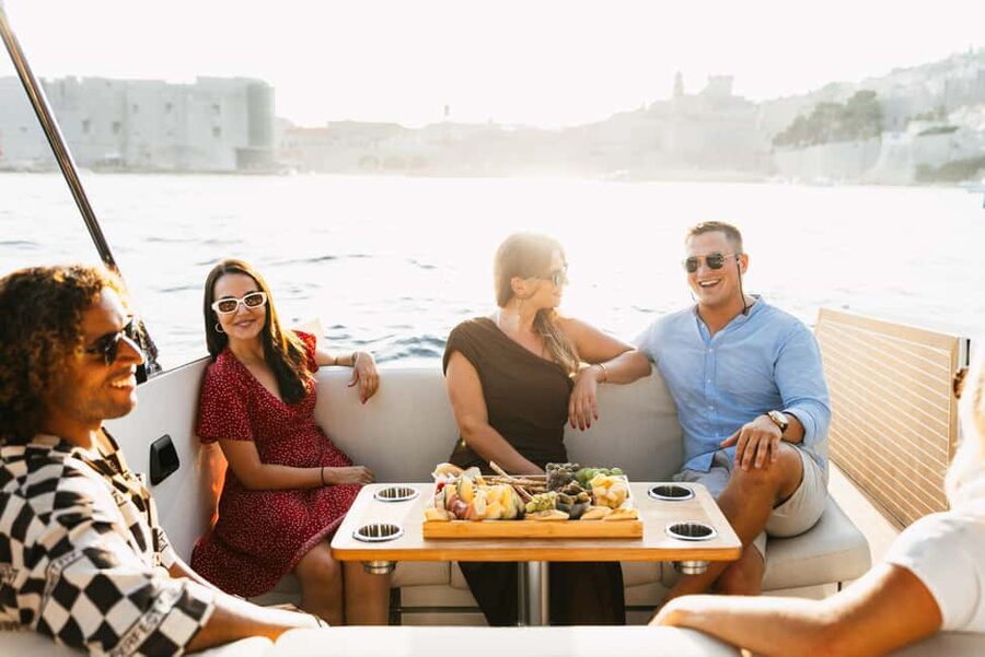 Dubrovnik: Private Boat Cruise at Sunset with Champagne - The sunset pause with sparkling wine