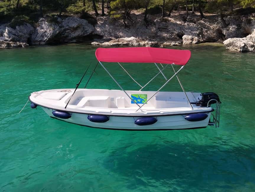 Dubrovnik: Rent a fun and easy to use boat without license - Lopud and the sandy beach at Šunj