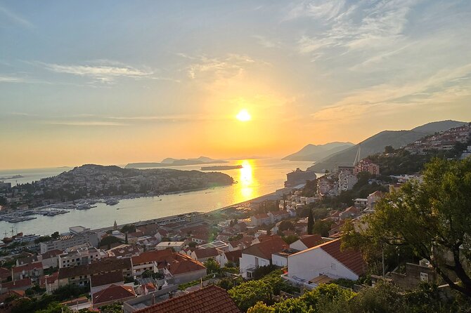Dubrovnik Sunset Tour with Scenic Views and Local Wine - Hotel Adria and the broad coastal view