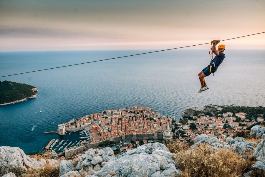 Dubrovnik: Sunset Zip Line Experience Followed by Wine - The first line gives you time to look around