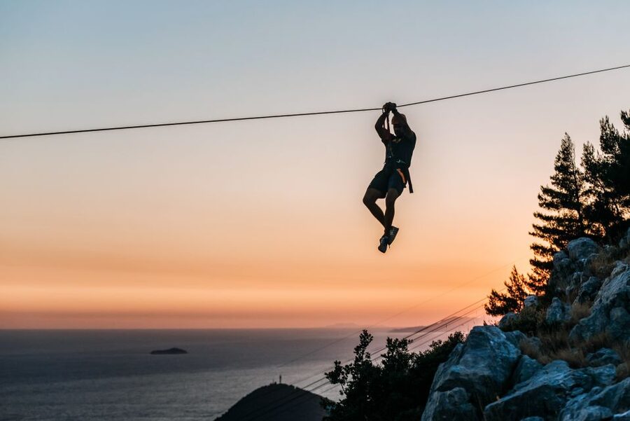 Dubrovnik: Sunset Zip Line Experience Followed by Wine - Guides add local color between the rides