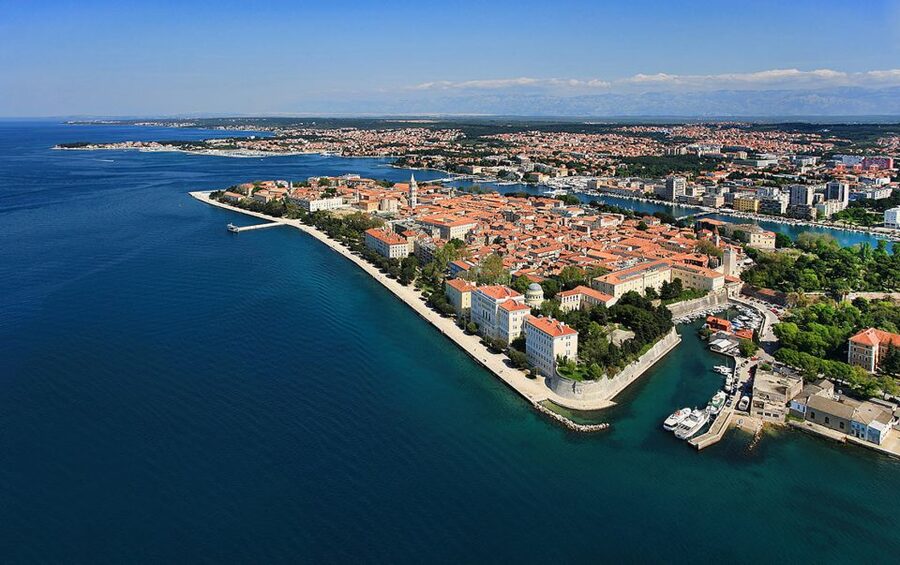 Explore Zadar: Laid-Back Fun Bike Tour - Leaving the old city walls for the waterfront