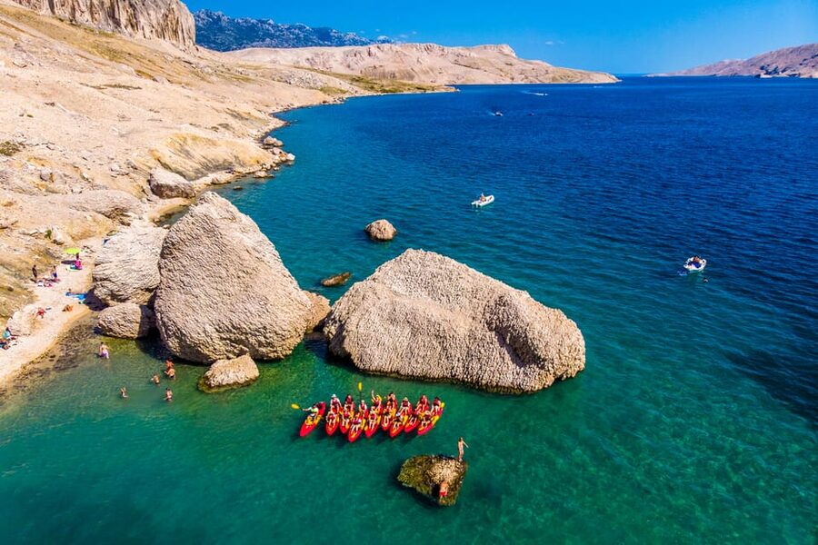 From Metajna/Novalja: Pag Bay Guided Sea Kayaking Tour - The guides and the feel of the day