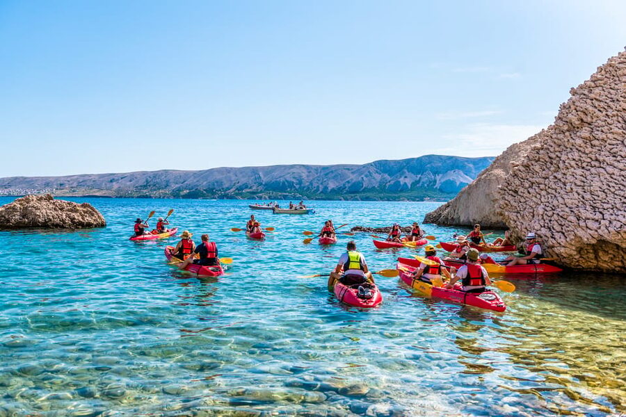 From Metajna/Novalja: Pag Bay Guided Sea Kayaking Tour - Malin Beach and fresh water