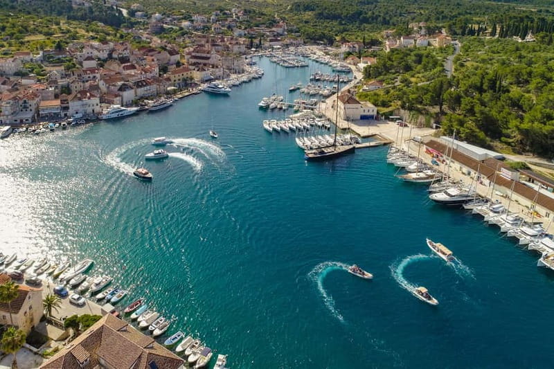 From Milna or Supetar: Magical Blue Cave Island Hopping - The speedboat ride from Milna or Supetar