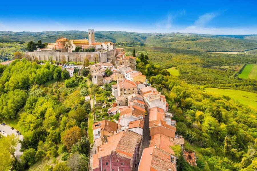 From Rovinj: Istria Day Tour to Poreč, Grožnjan & Motovun - Poreč: a coastal town with one major treasure