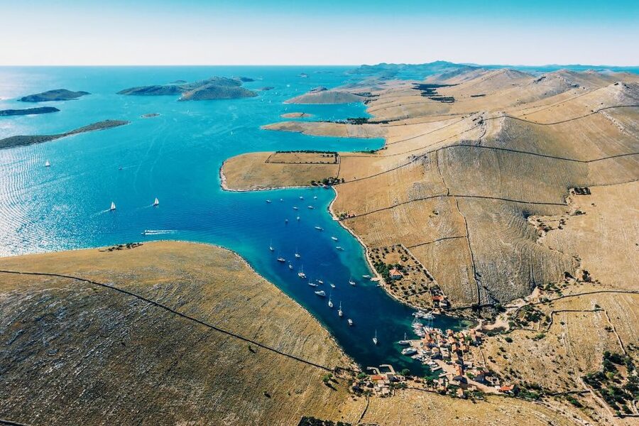 From Sinj: 1.5-Hour Private Flight over Kornati & Šibenik - Fifteen minutes over Kornati cliffs and reefs