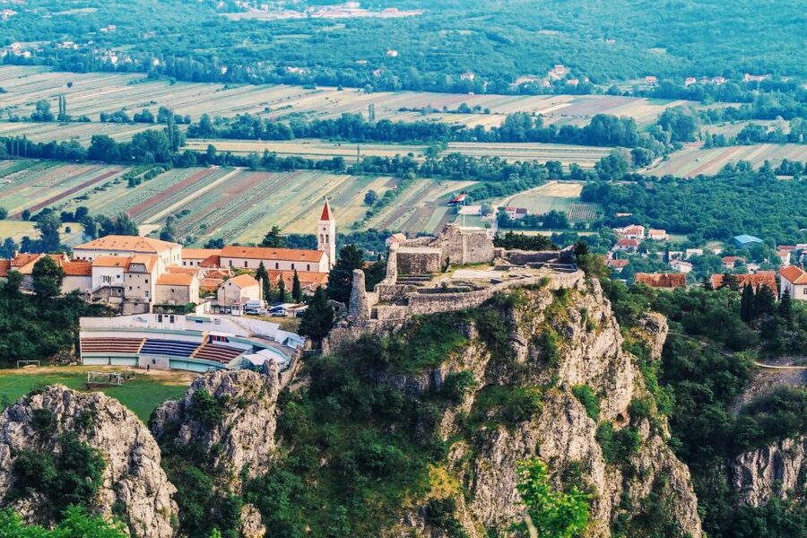 From Sinj: Flight Over Imotski, Trilj, Omiš, and Split - Imotski and its two crater lakes