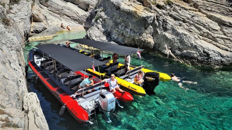 From Split: Blue Cave, Hvar, Mamma Mia, 5 Islands boat Tour - The speedboat ride back: fun for some, tiring for others