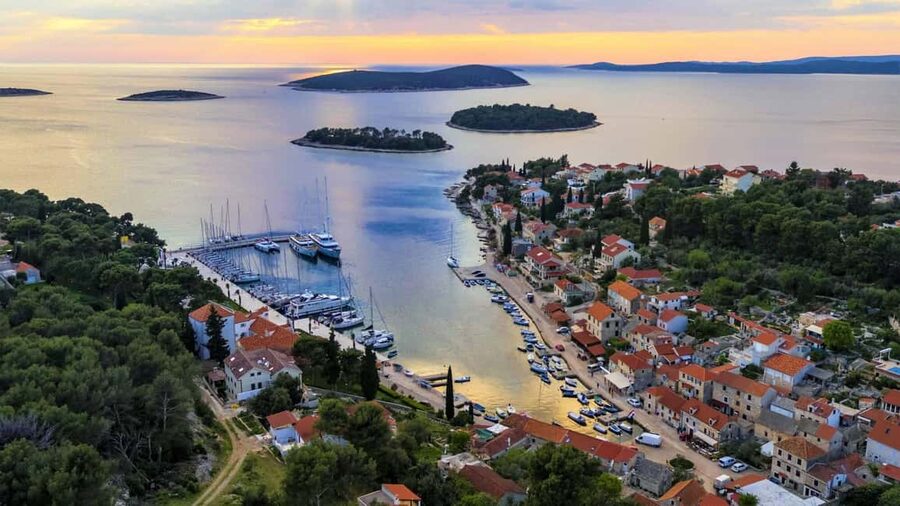 From Split: Blue Lagoon and 3 Island Boat Tour - Krknjaši Bay, where the swimming starts
