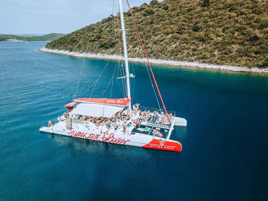 From Split: Catamaran Cruise to Golden Horn & Brač island. - Two hours at Golden Horn Beach