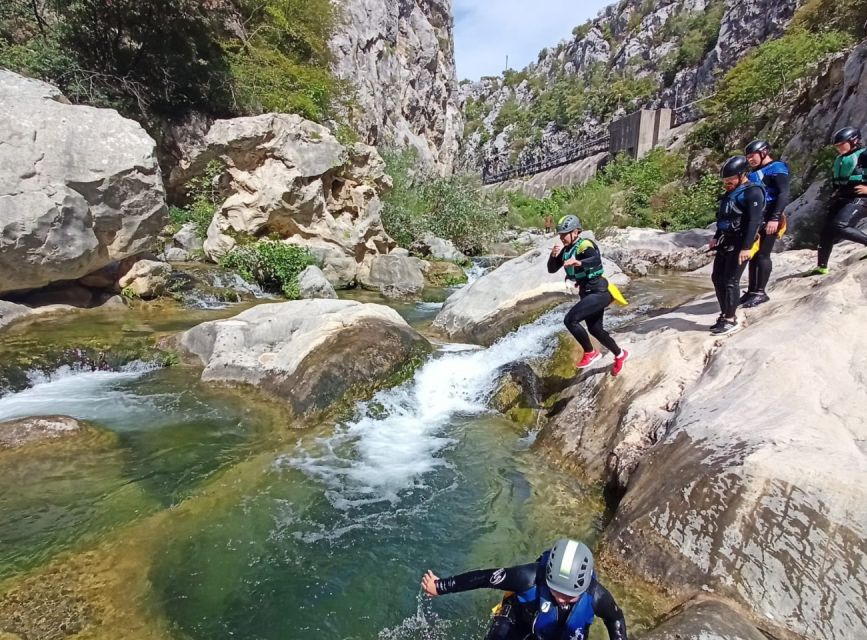 From Split/Omiš: Canyoning Cetina River + Free Photos/Video - The 50-meter waterfall section