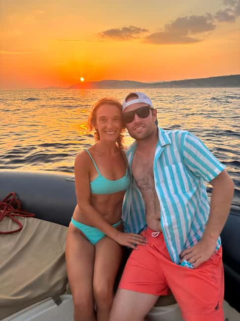 From Split: Private Sunset Boat Tour - The Optional Swim and Snorkeling Stop