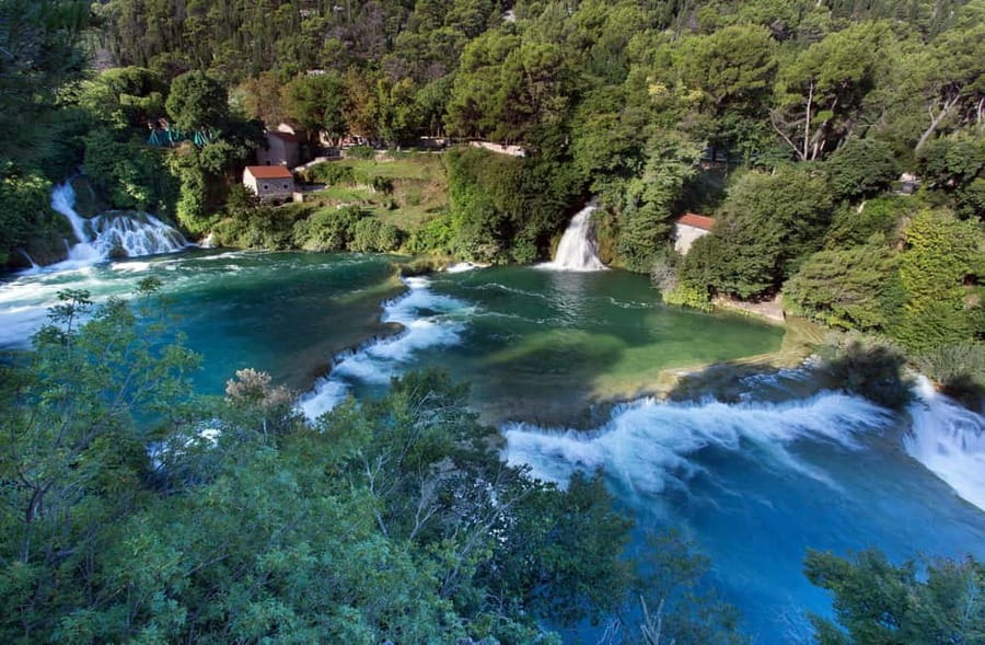 From Split & Trogir: Krka Waterfalls and Primošten - Walking through Krka National Park