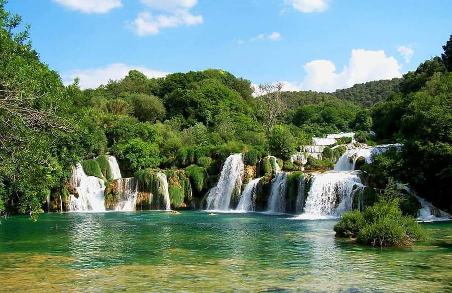 From Trogir, Seget & Okrug: Krka Waterfalls Culture Tour - Pickup and the ride from Trogir