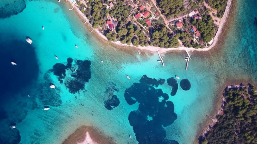 From Trogir: Three Islands Half-Day Speedboat Tour - Duga Bay on Čiovo is the quieter final swim