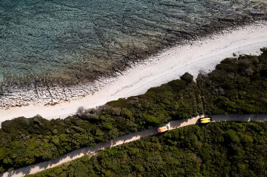 From Zadar: Dugi Otok Half-Day Kayak Adventure - Swimming inside the sea cave