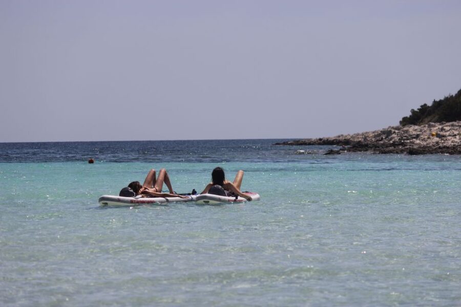 From Zadar: Full Day Dugi Otok Guided Paddle Board Tour - Entering the old submarine tunnels