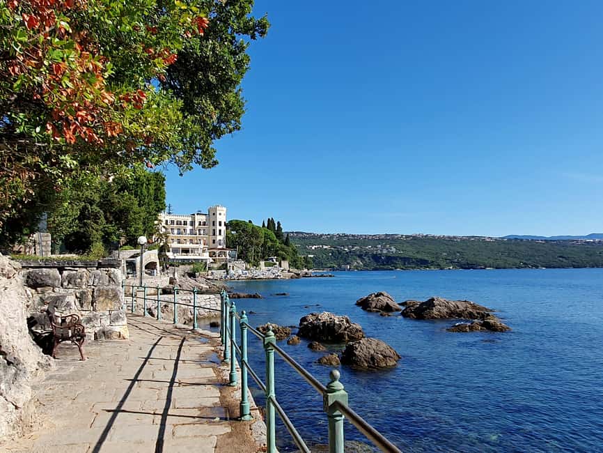 From Zagreb: Opatija, Rijeka & Kastav Mediterranean Day Tour - The Sanctuary of Our Lady of Trsat