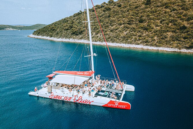 Full-Day Catamaran Cruise to Hvar & Pakleni Islands with Food and free Drinks - Brač begins the swimming day