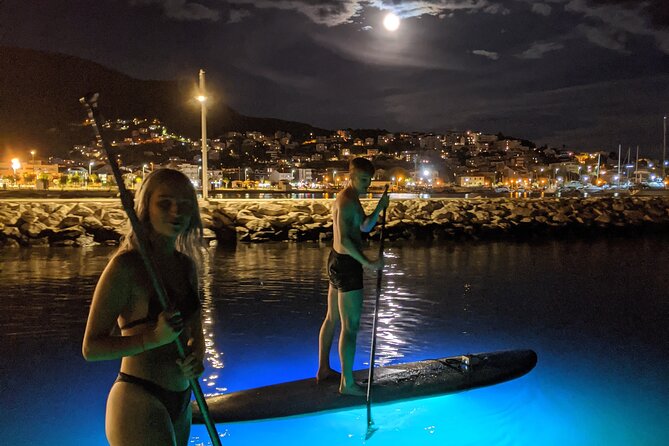 Glowing Stand-Up Paddle Experience in Split - Entering the river beneath the stars