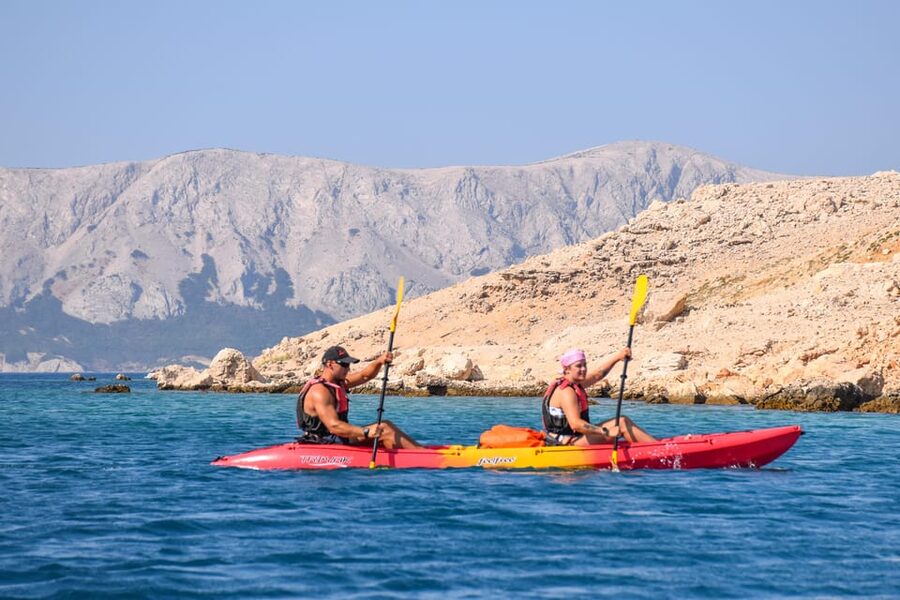 Kayak and Via Ferrata Adventure - Paddling to Beriknica Beach