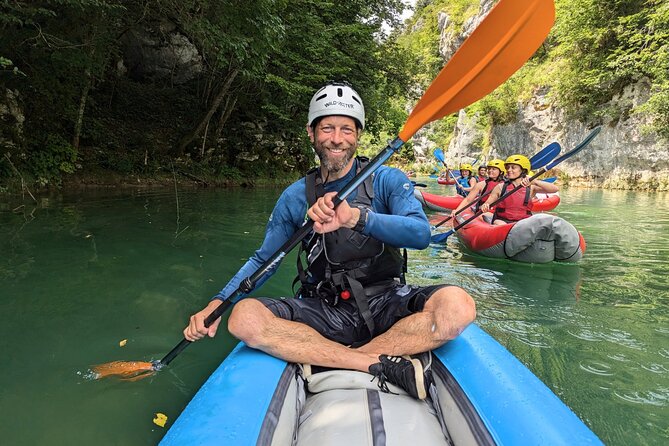 Kayaking Adventure on Mreznica River close to Plitvice Lakes - The swimming break and waterfall time