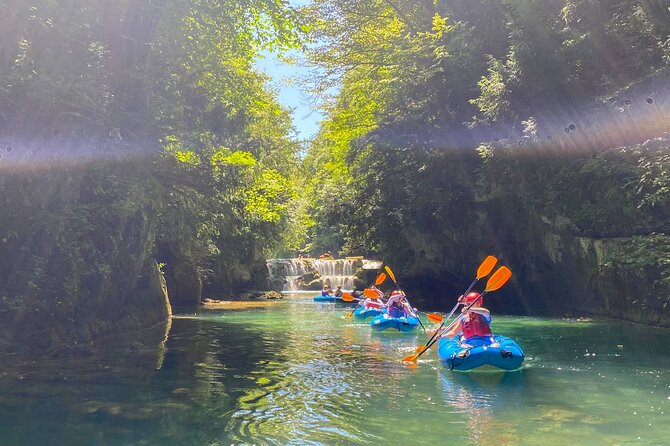 Kayaking at the Mreznica Canyon - Swimming breaks in remarkably clear water