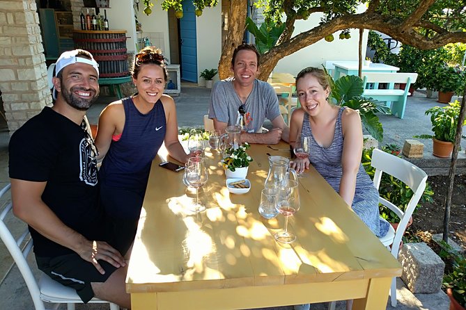 Korcula Bike & Wine Tour | Wine Tasting in Lumbarda - Stone walls, olive trees, and views across Lumbarda