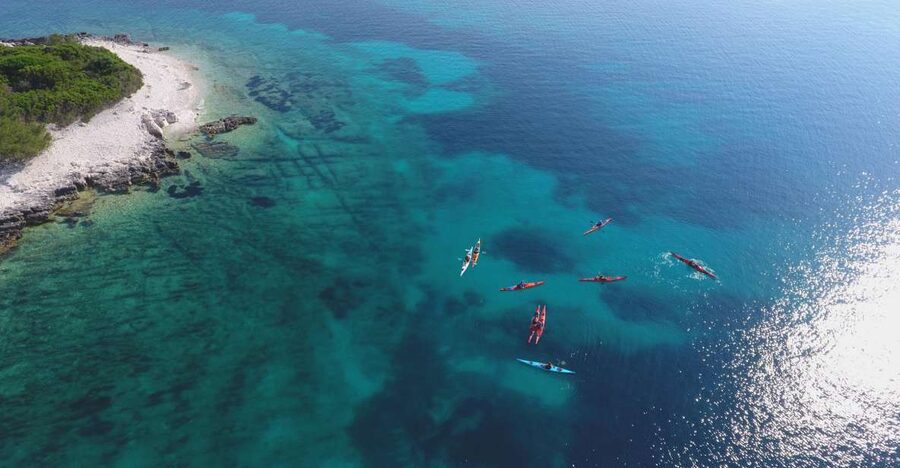 Lumbarda: Half-Day Kayaking and History with Wine delight - Vrnik and the story of Korčula stone