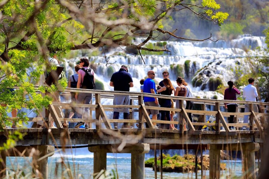 NP Krka tour with Boat Ride and Swimming in Skradin town - Old mills and traditional work beside the river