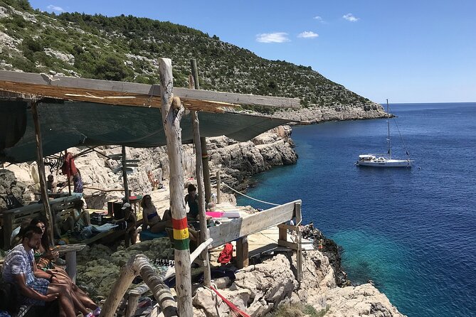 Odysseus Cave Private Yacht Excursion from Korcula - Anchoring at the cave