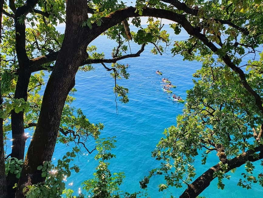 Opatija: Cliffs and caves kayak adventure - Cliff jumping for the bold, swimming for everyone else