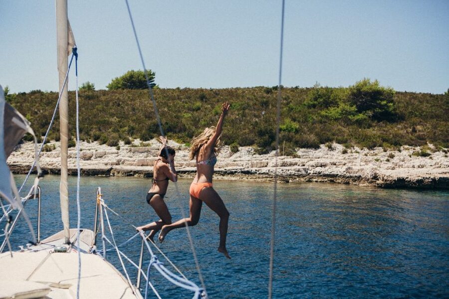 Pakleni Islands Sailing Tour - Swimming in Clear Adriatic Water