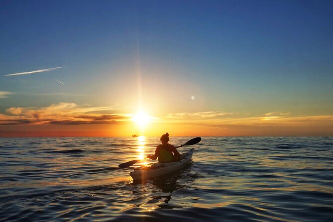 Poreč sunset sea kayaking tour - Seeing the Euphrasian Basilica from the sea