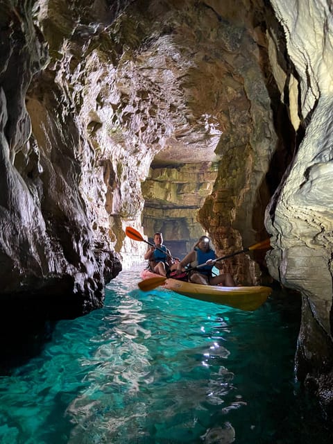 Pula: 3-hrs Kayak, Cliffs & Snorkeling Small Group Adventure - A thoughtful break with fruit, cookies, and water