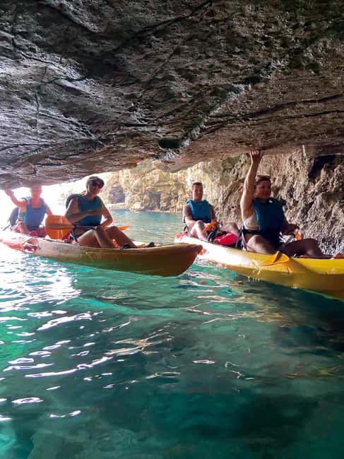Pula: 3-hrs Kayak, Cliffs & Snorkeling Small Group Adventure - Learning the kayak basics before you paddle away