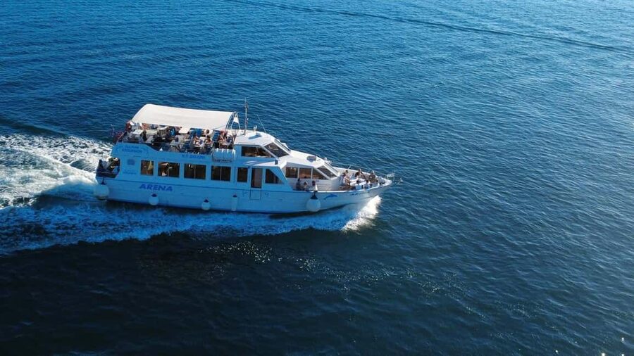 Pula: Brijuni National Park Dolphin Watching Tour w/Dinner - Leaving Pula aboard the Arena boat