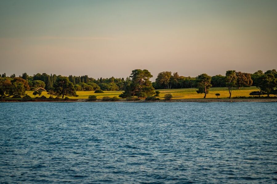 Pula: Brijuni National Park Sunset, Dolphins & Dinner Cruise - Pula harbor and the first views