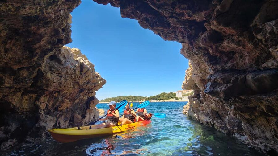 Pula: Cave Kayak Tour, Snorkeling and Island Jumping - Starting at Ambrela Beach