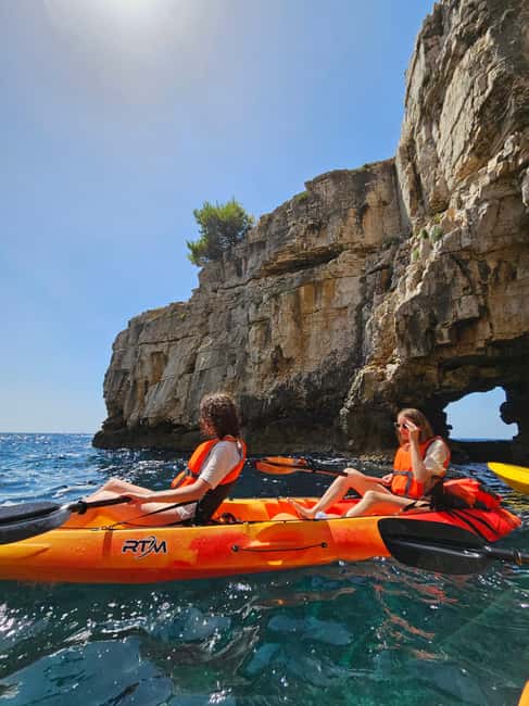 Pula: Cave Kayak Tour, Snorkeling and Island Jumping - Three islands and a useful swimming stop